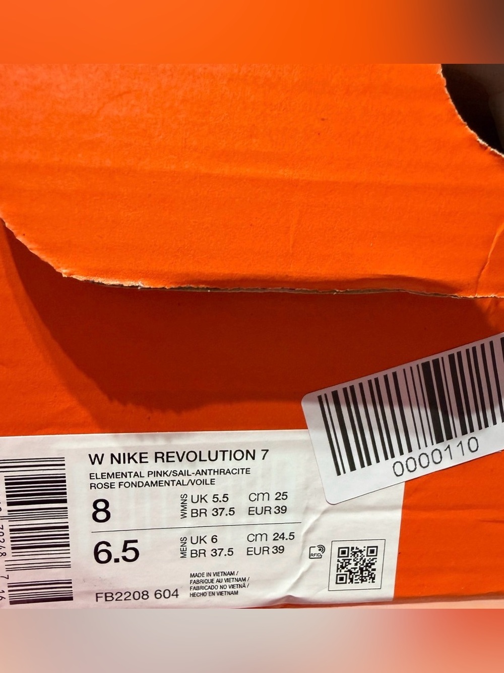 Nike Revolution 7 Lavender Pink Athletic Sneakers Womens Size 8 Men’s Size 6.5 - Picture 5 of 5